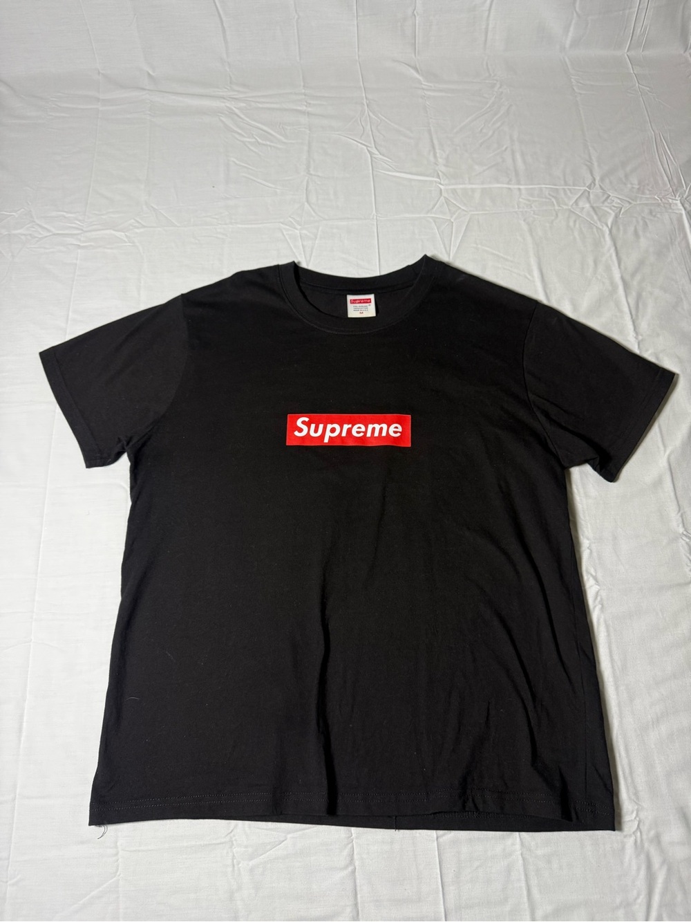 Supreme Black Tee with Red Box Logo